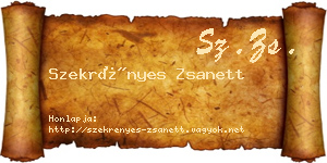 Szekrényes Zsanett névjegykártya